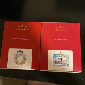 Hallmark beach Christmas ornaments
